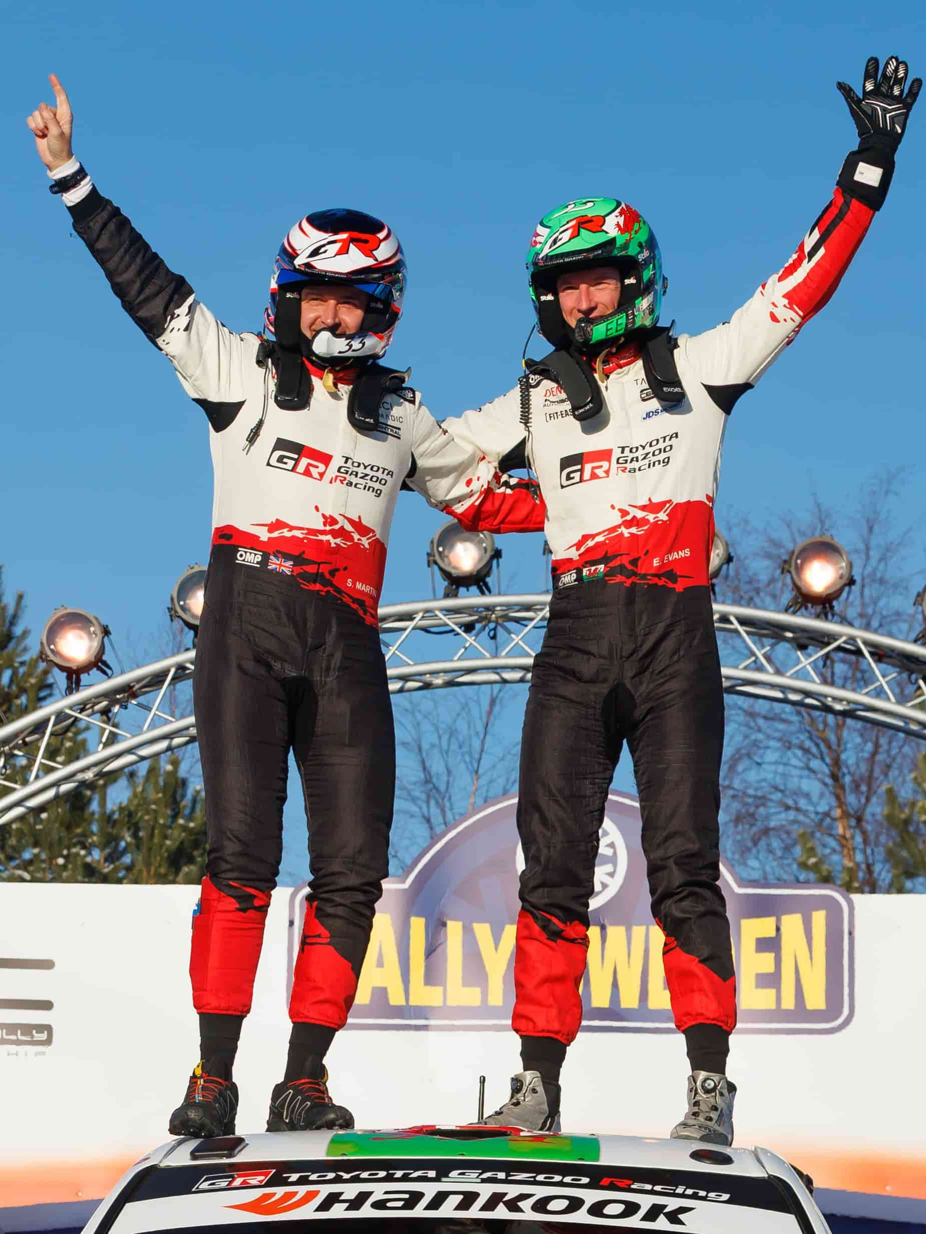 TOYOTA GAZOO Racing Dominates Rally Sweden with 1-2-3-4 Finish